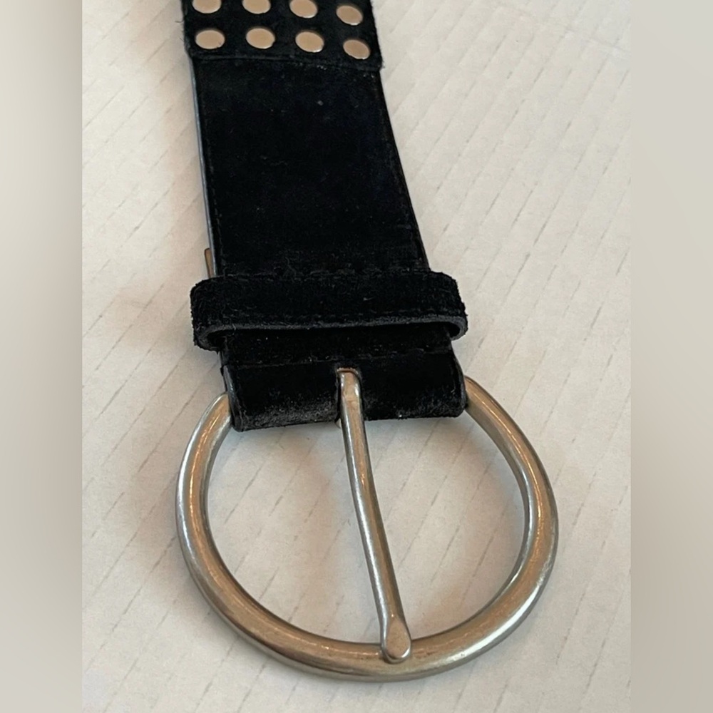 BOHO Black Suede Woman’s Moto Belt size S/M - Picture 4 of 7